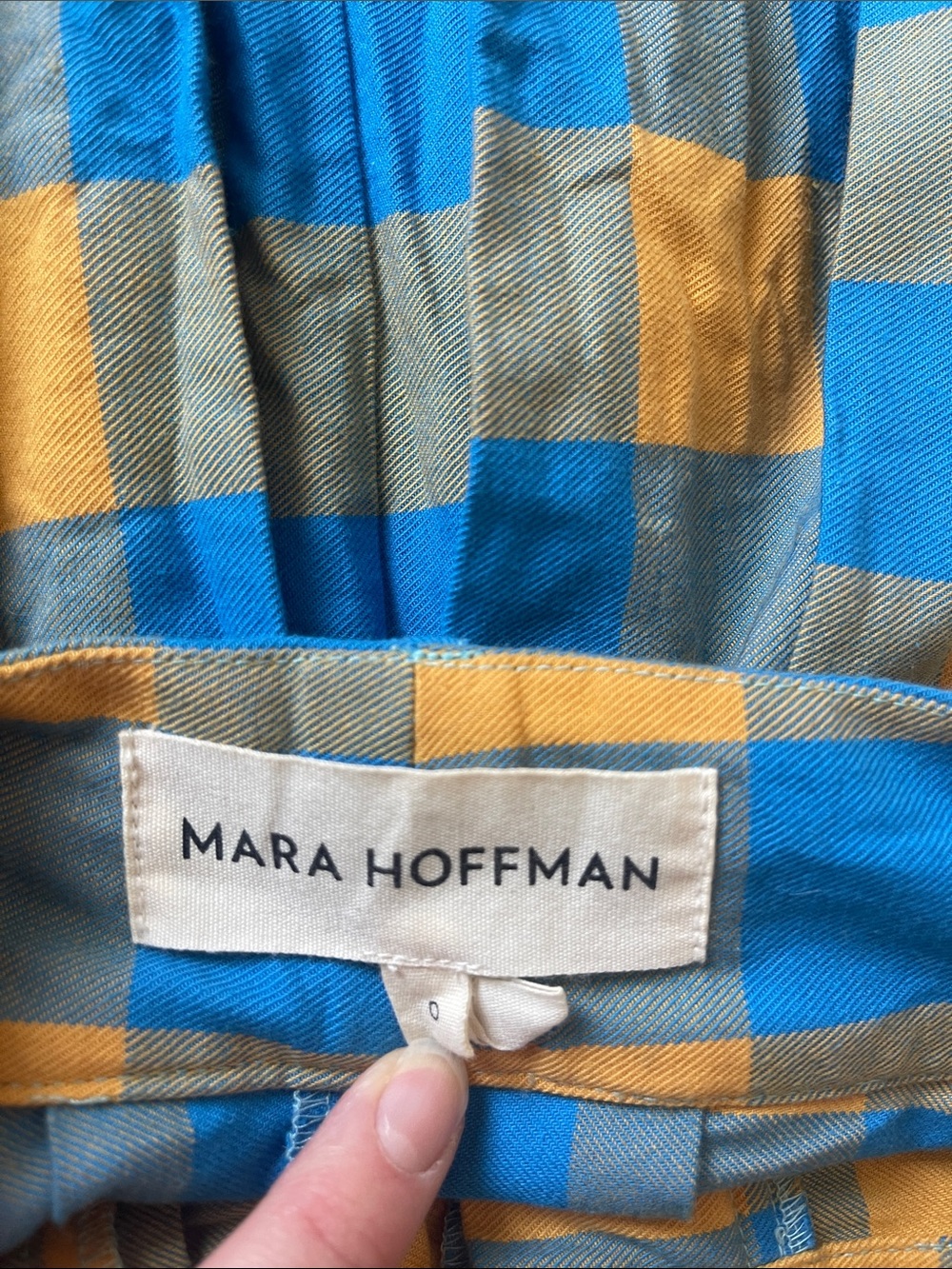 Mara Hoffman Yellow, Blue, Red & Aqua Gingham Maxi Skirt - Picture 12 of 12